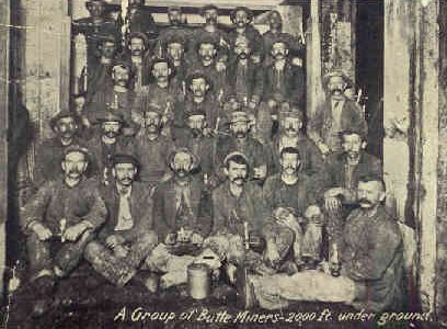 Copper miners in Butte, Montana.